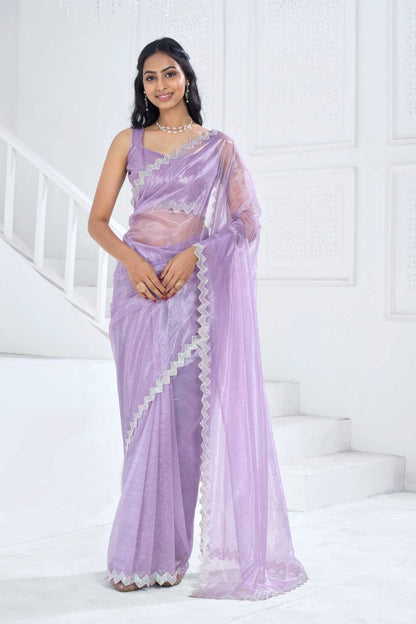 Organza Saree with Heavy Swarovski