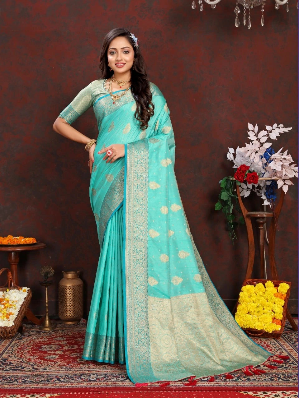 Soft Katan Silk Saree with Exquisite Zari Weaving