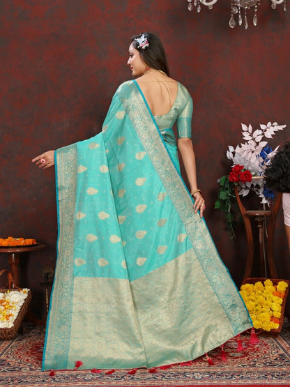 Soft Katan Silk Saree with Exquisite Zari Weaving