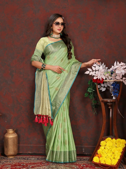 Soft Katan Silk Saree with Exquisite Zari Weaving