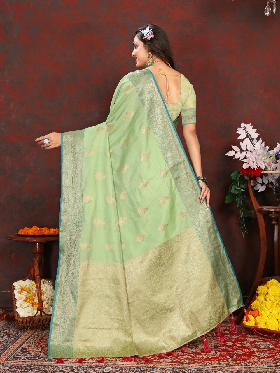 Soft Katan Silk Saree with Exquisite Zari Weaving