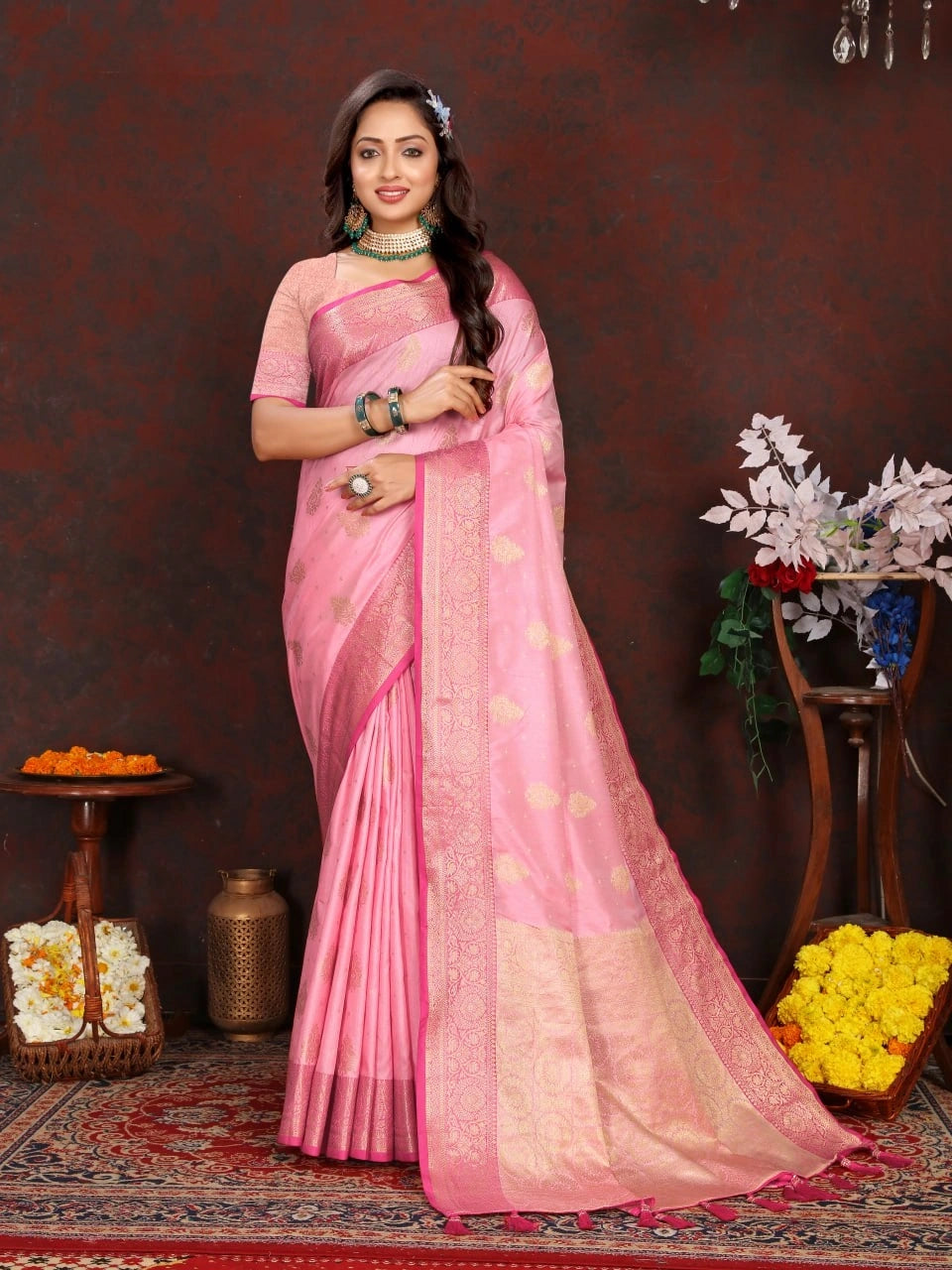 Soft Katan Silk Saree with Exquisite Zari Weaving