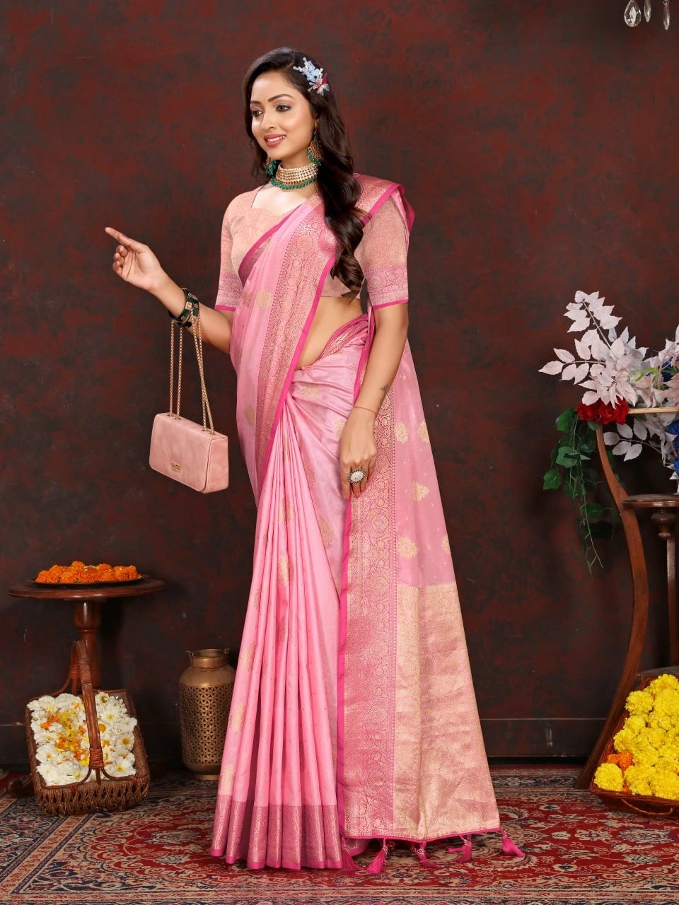 Soft Katan Silk Saree with Exquisite Zari Weaving