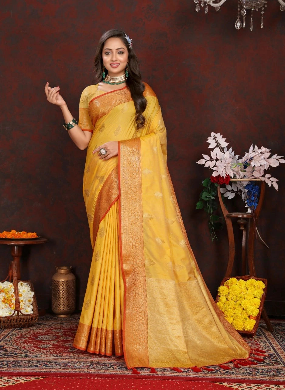 Soft Katan Silk Saree with Exquisite Zari Weaving