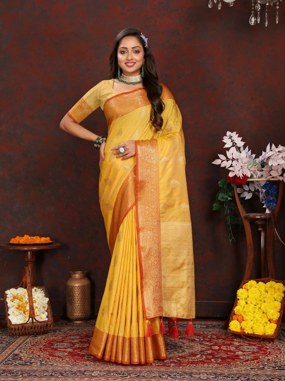 Soft Katan Silk Saree with Exquisite Zari Weaving