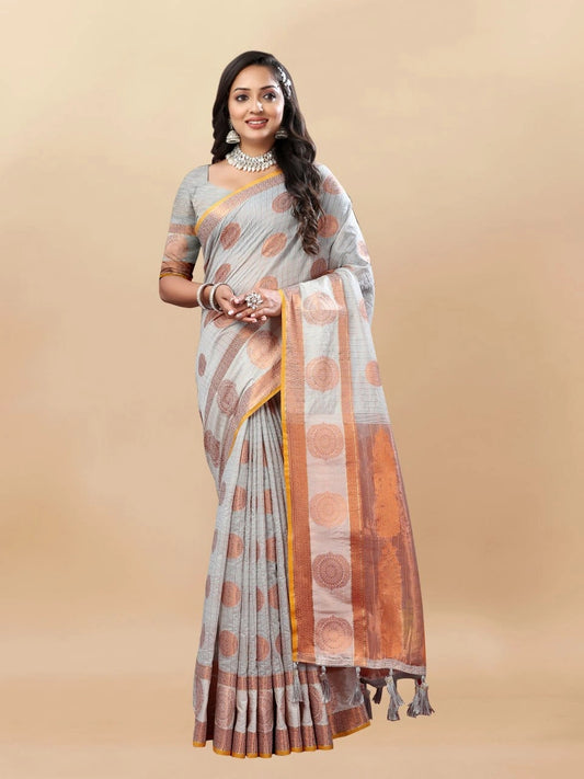 Soft Cotton Saree with Rich Zari Weaving Pallu