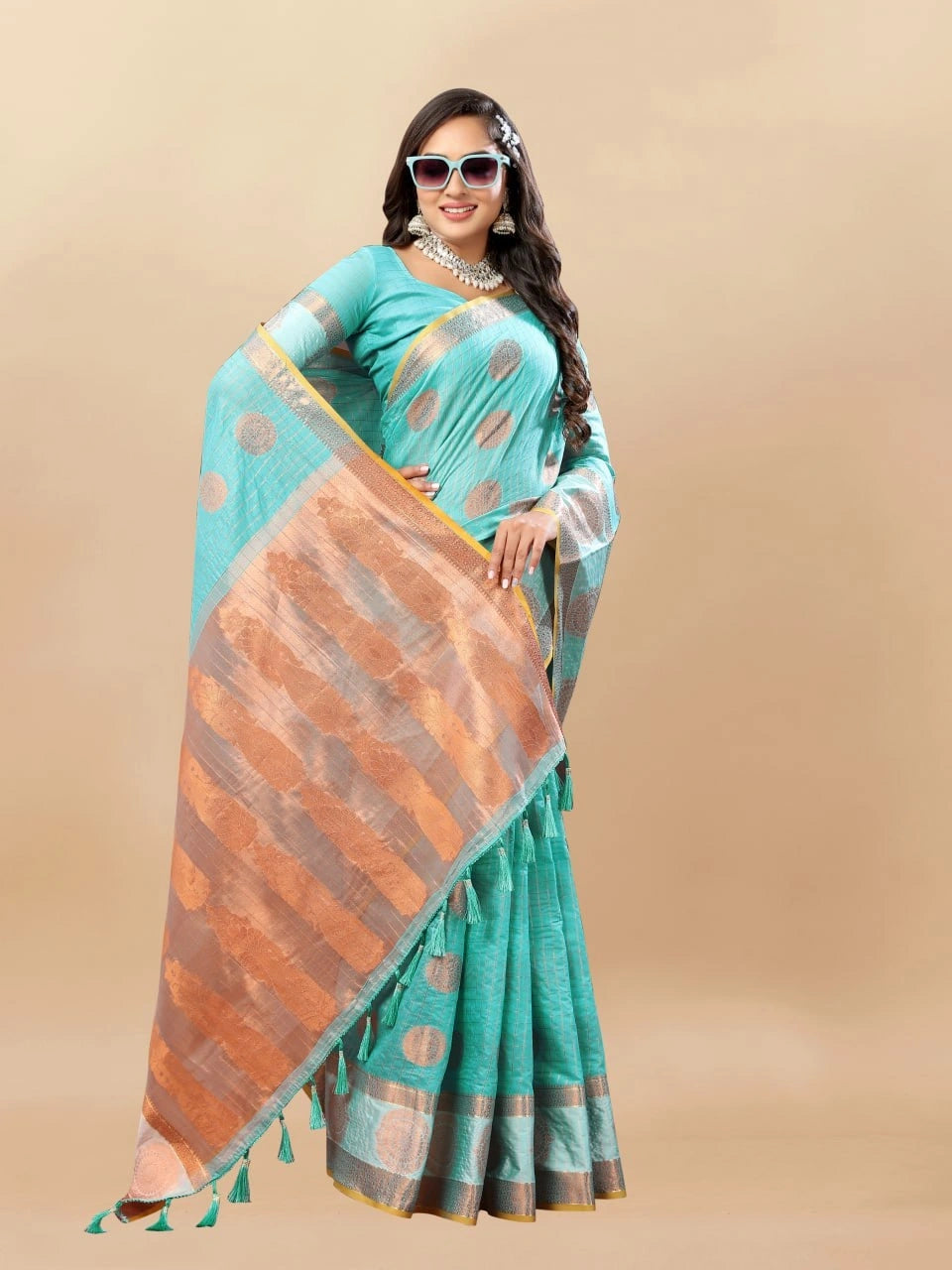 Soft Cotton Saree with Rich Zari Weaving Pallu