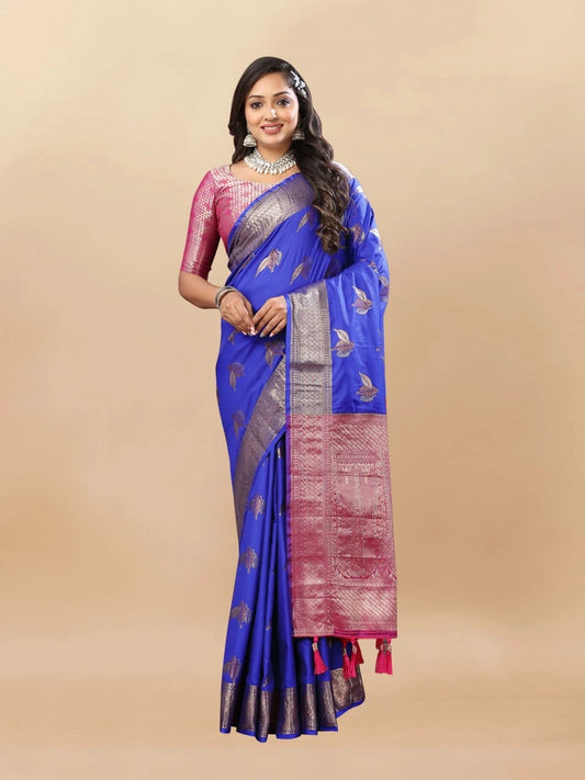 Soft Silk Saree with Rich Zari Weaving, Zari Border