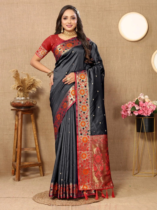 Soft Paithani Silk Saree with Meenakari Design