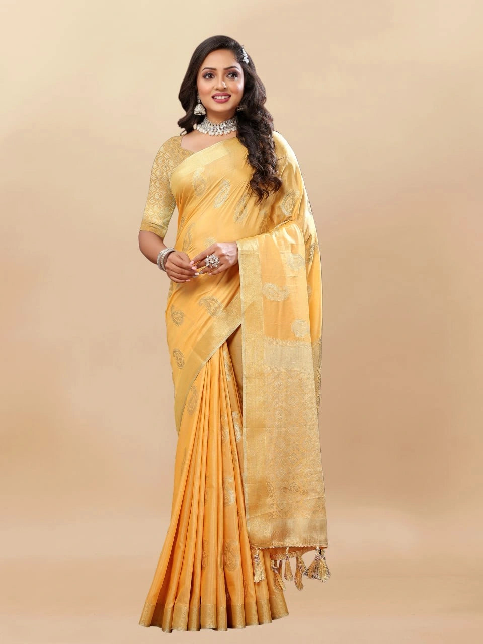 Soft Cotton Saree with Rich Zari Weaving Pallu