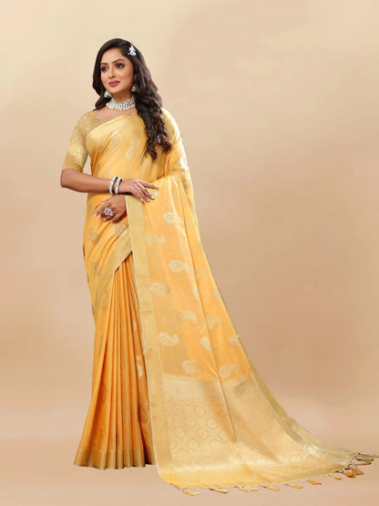 Soft Cotton Saree with Rich Zari Weaving Pallu