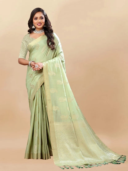 Soft Cotton Saree with Rich Zari Weaving Pallu