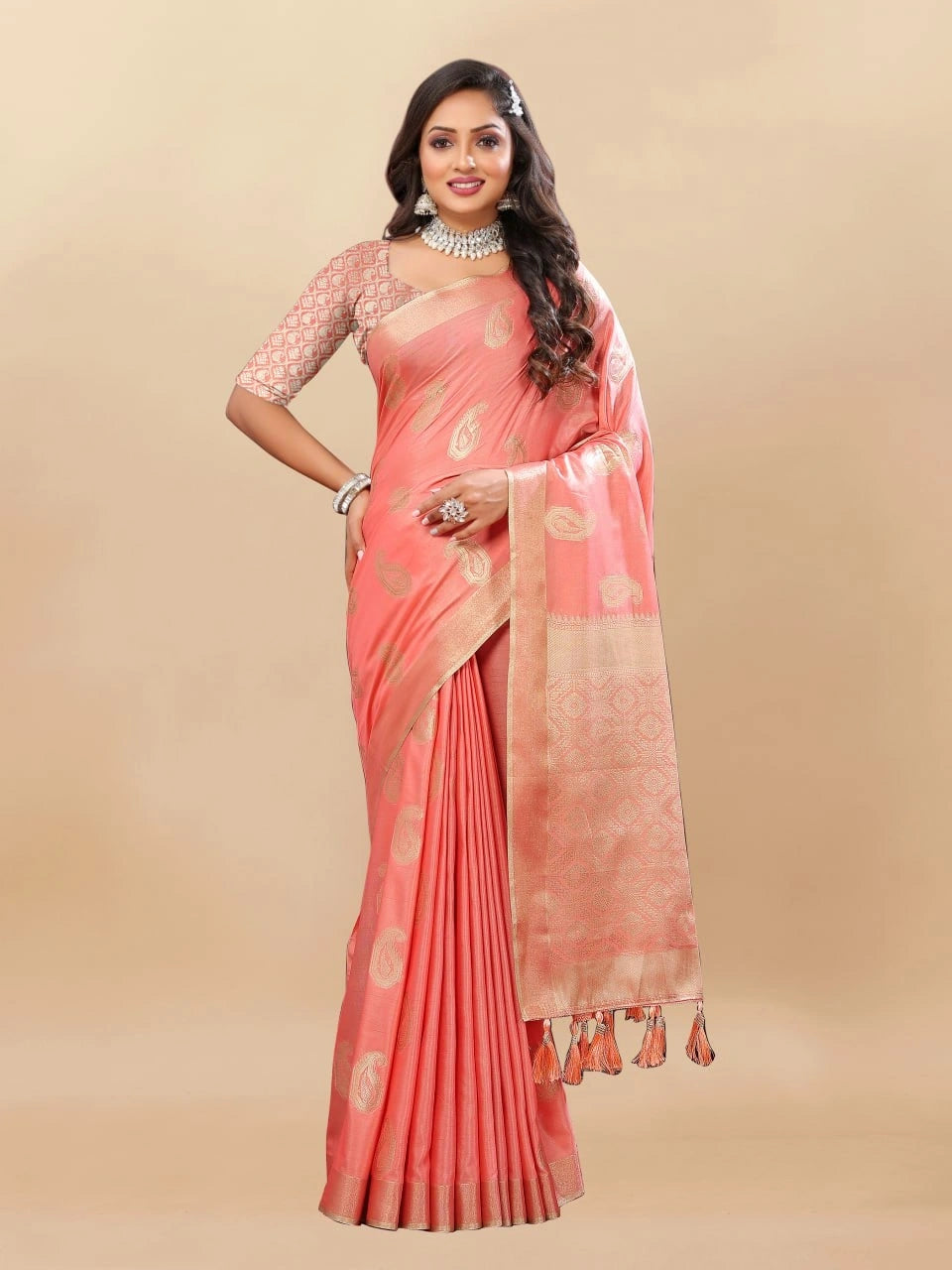 Soft Cotton Saree with Rich Zari Weaving Pallu