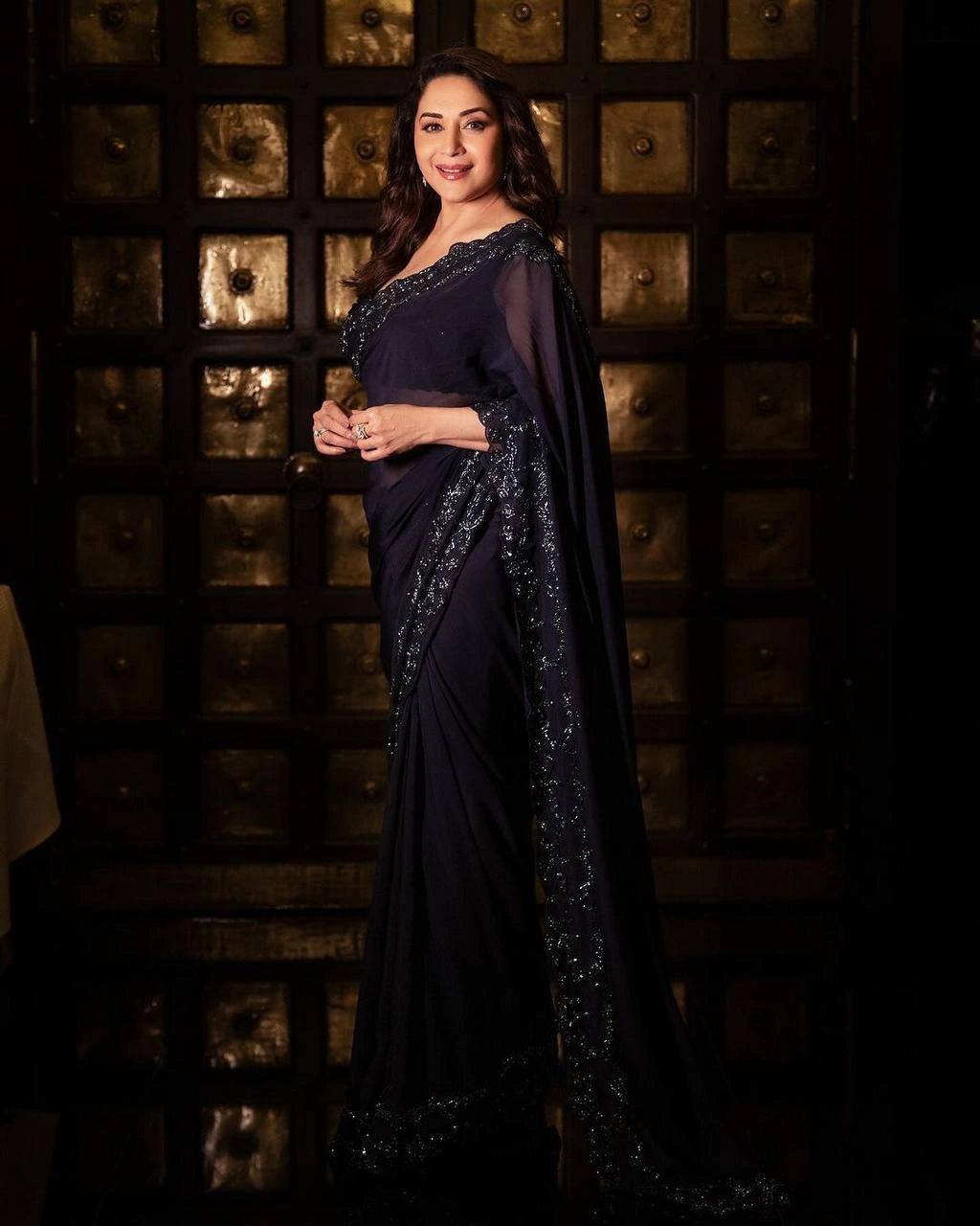 Georgette Saree with Sequence Embroidery Work