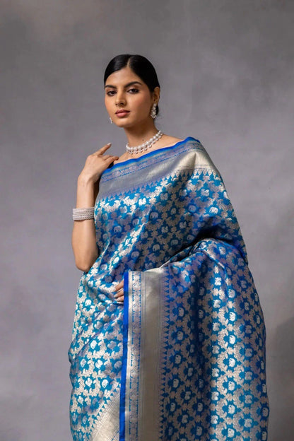 Banarasi Soft Silk Saree with Jacquard Border