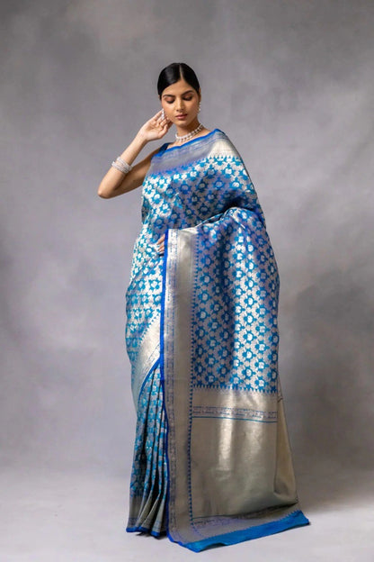 Banarasi Soft Silk Saree with Jacquard Border