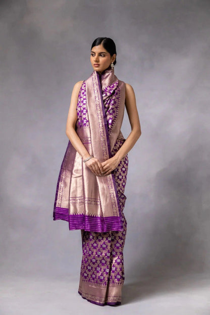 Banarasi Soft Silk Saree with Jacquard Border