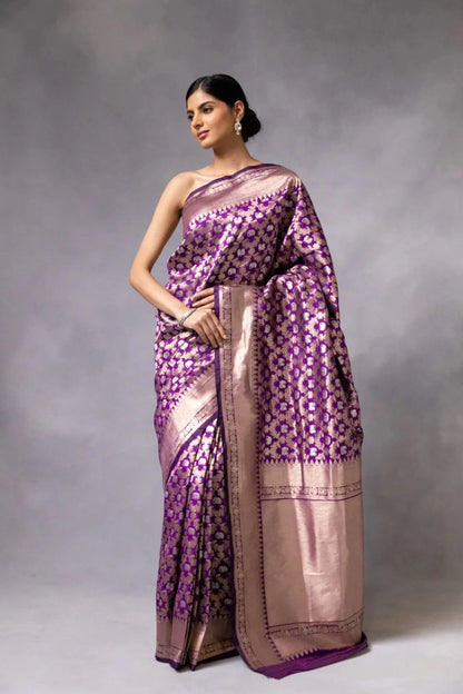 Banarasi Soft Silk Saree with Jacquard Border