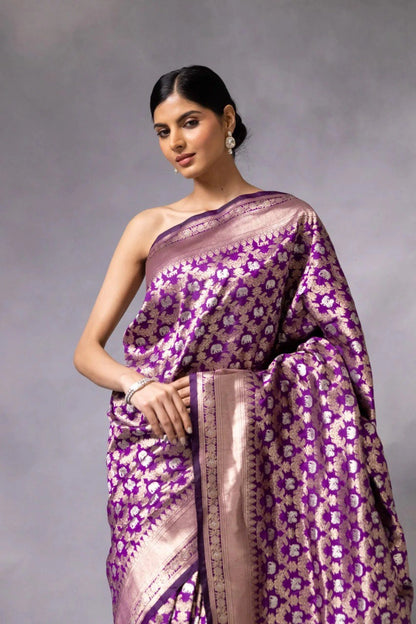 Banarasi Soft Silk Saree with Jacquard Border