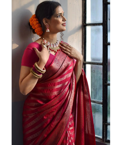 Banarasi Soft Silk Saree - Elegant, Lightweight