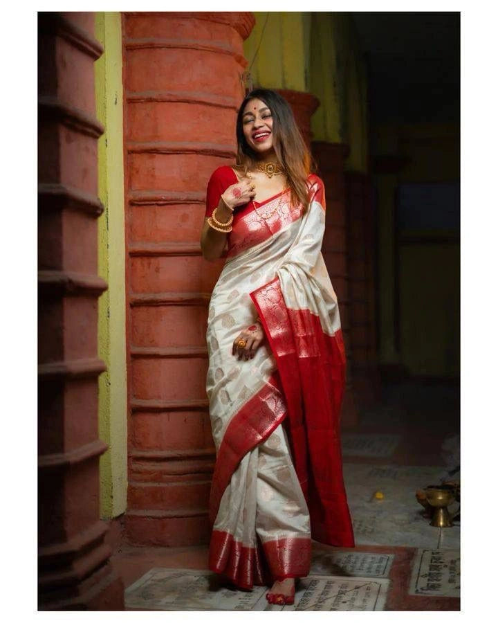 Stunning Banarasi Silk Saree: Elegant, Lustrous, and Perfectly Lightweight