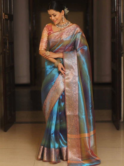 Banarasi Glass Tissue Silk Saree