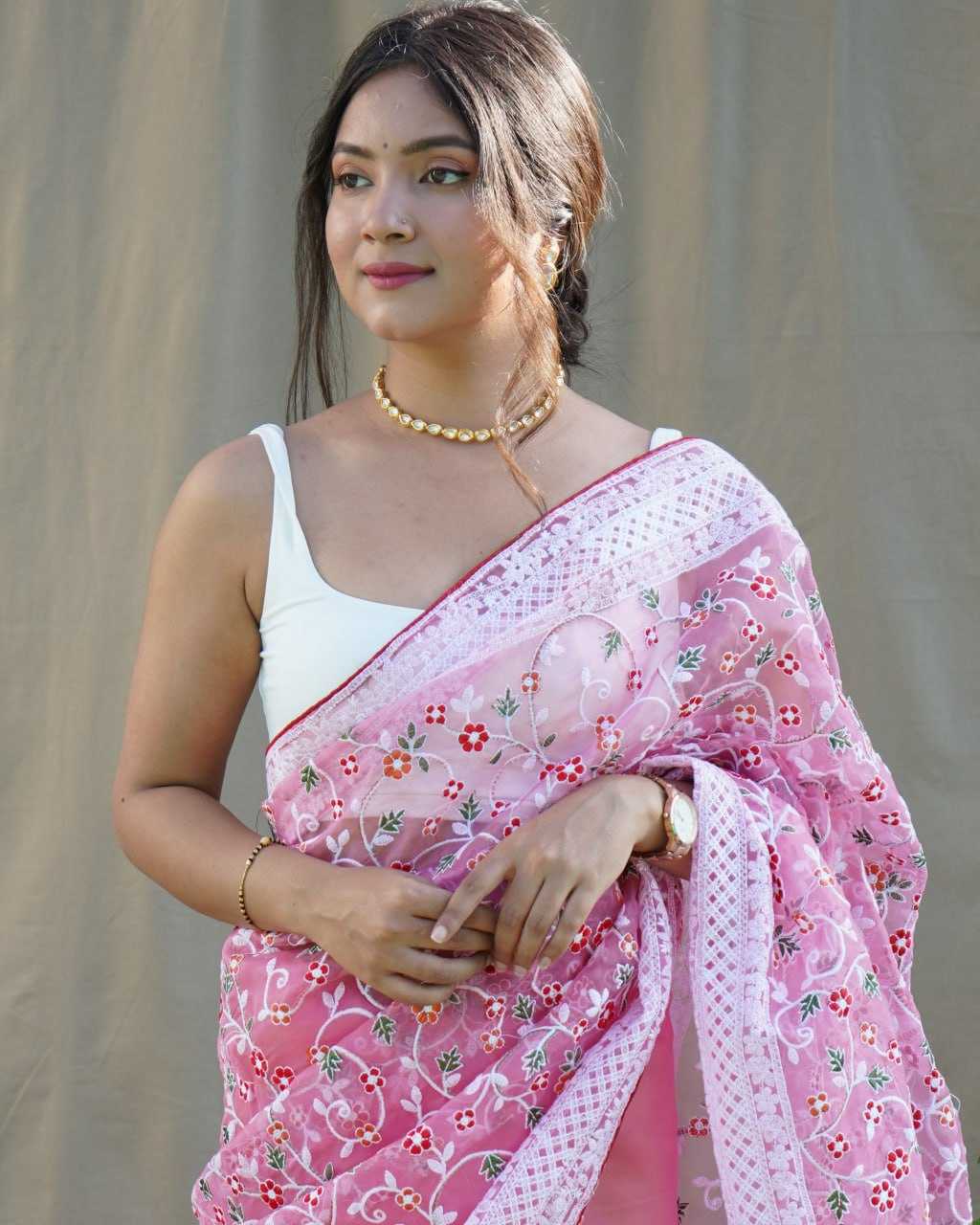 Traditional Organza Saree