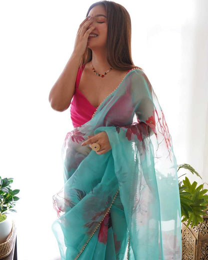 Stylish Organza Saree