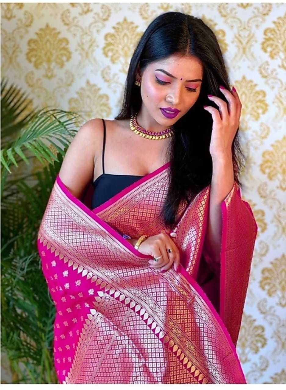 Banarasi Soft Silk Saree With Butta