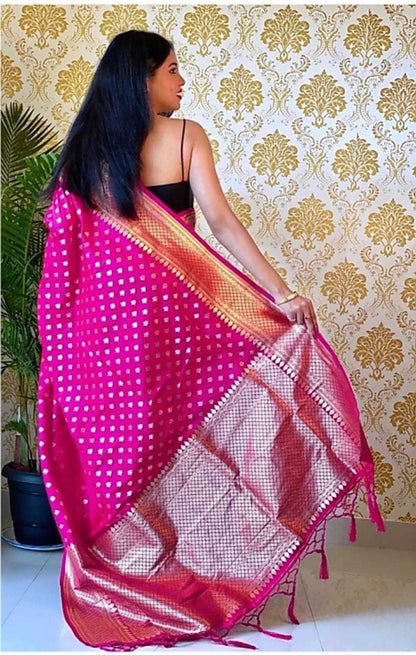 Banarasi Soft Silk Saree With Butta