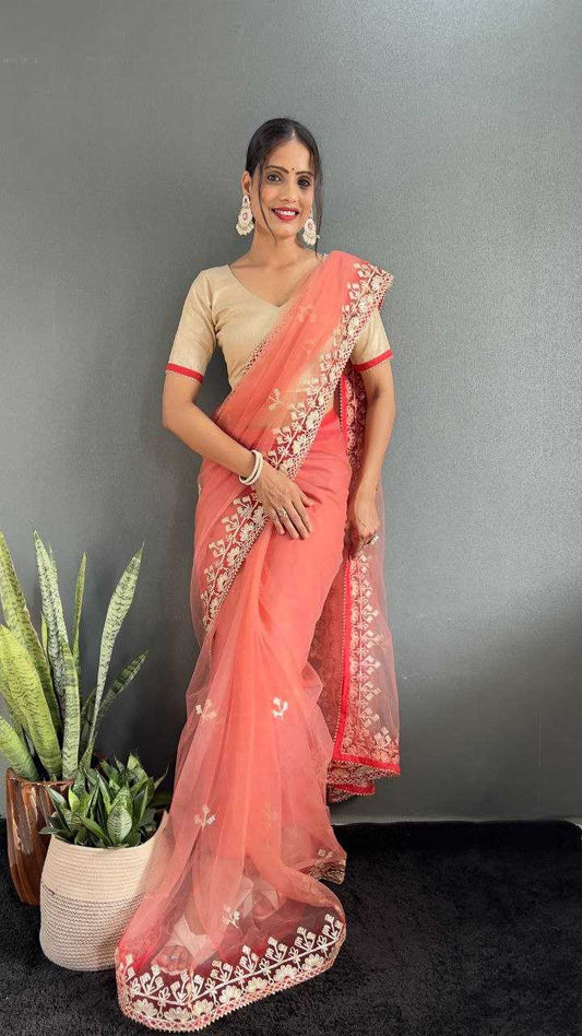 Elegant Butterfly Net Saree