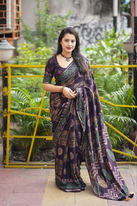 Work Wear Chanderi Cotton Saree