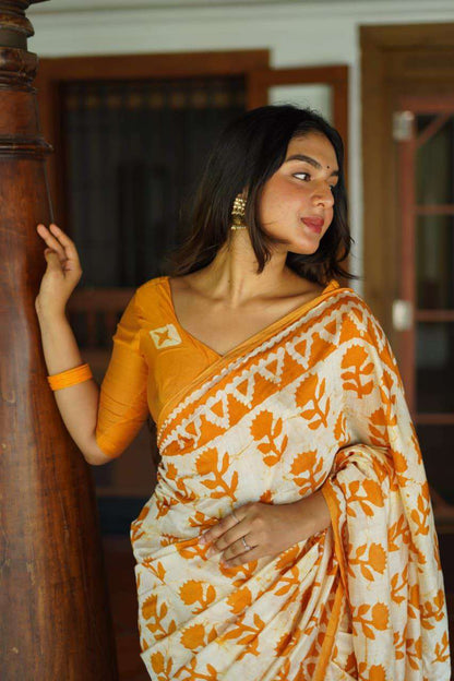 Elegant Chanderi Cotton Saree