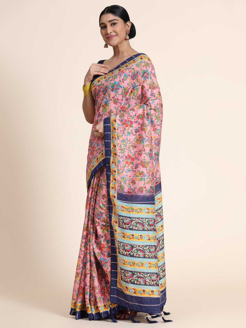 Stylish Chanderi Cotton Saree with Digital Print