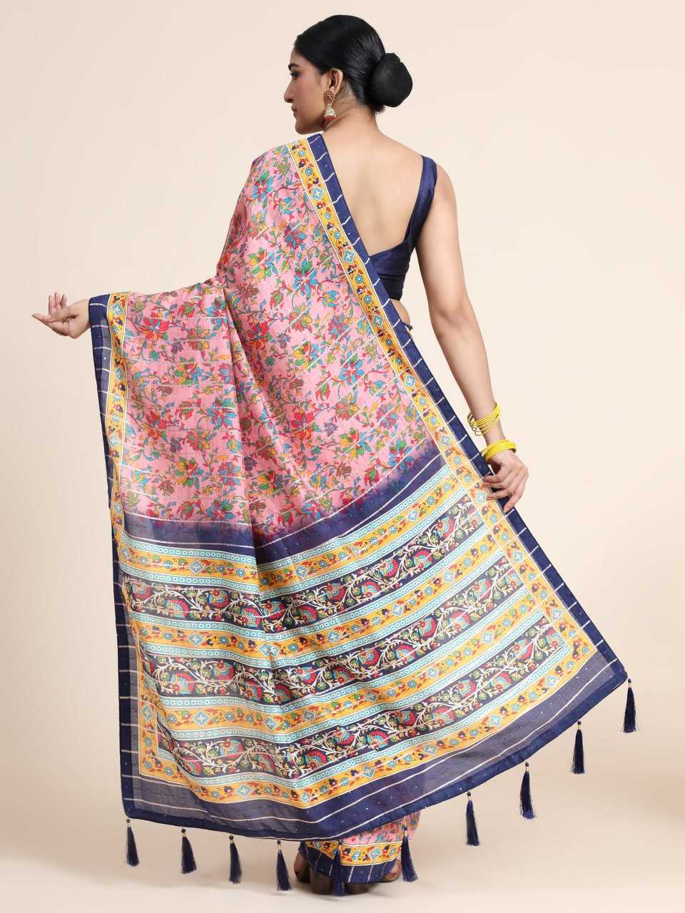 Stylish Chanderi Cotton Saree with Digital Print