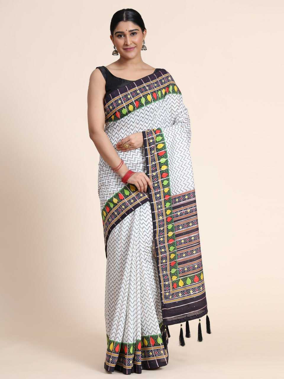 Chanderi Cotton Saree with Digital Print