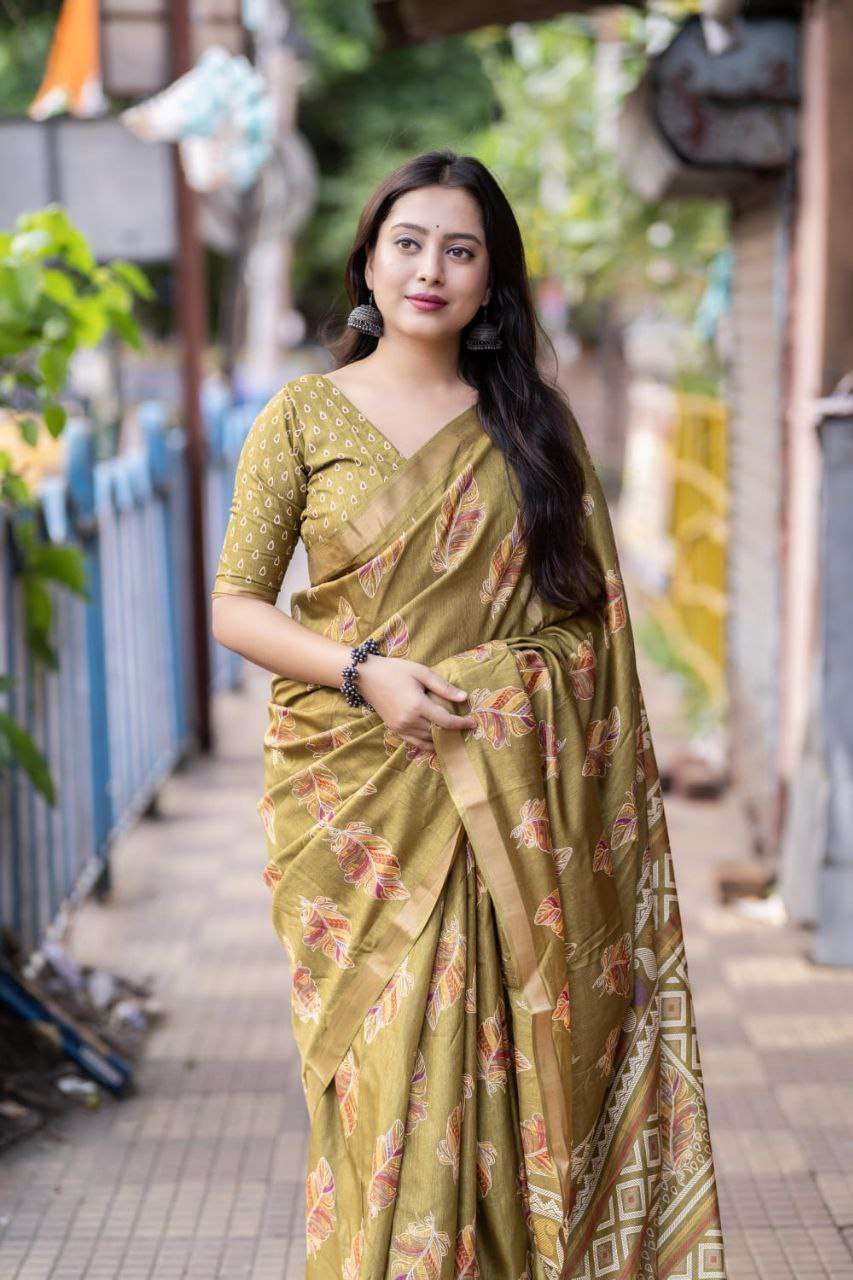 Work Wear Crepe Saree