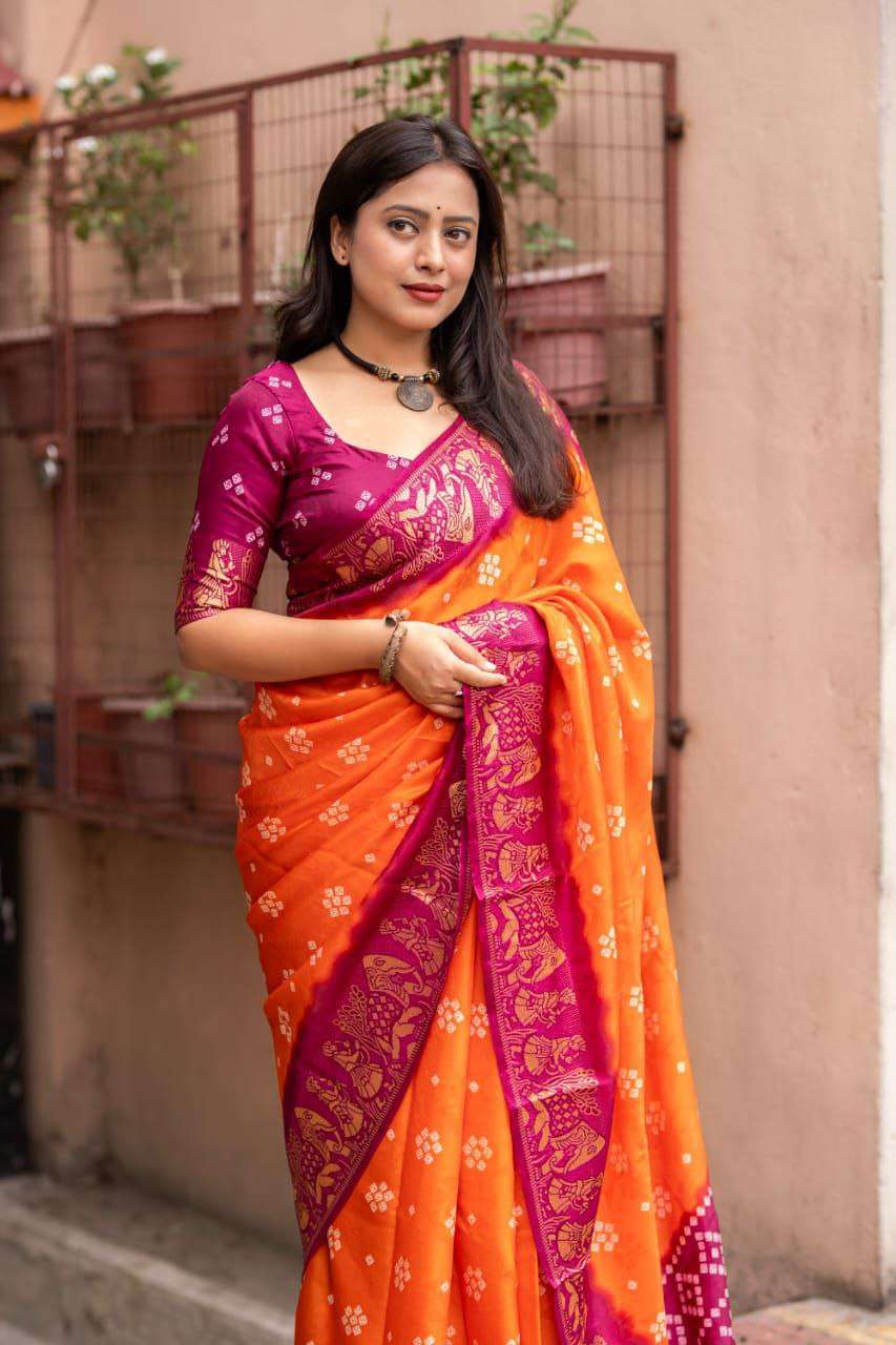 Traditional Crepe Saree