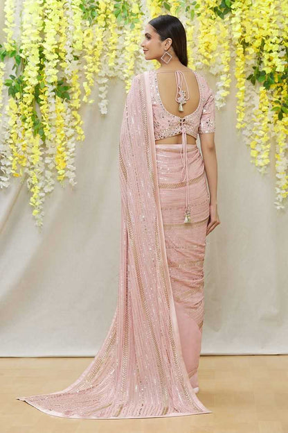 Elegant Georgette Saree with Sequins Emboidery