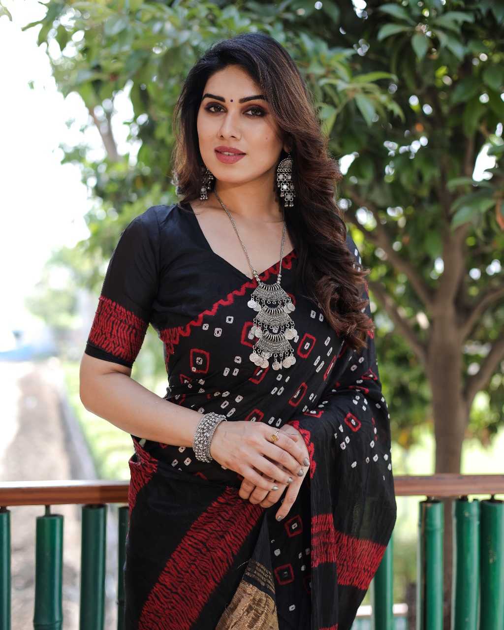 Black Pure Banarasi Khadi Georgette Silk Saree