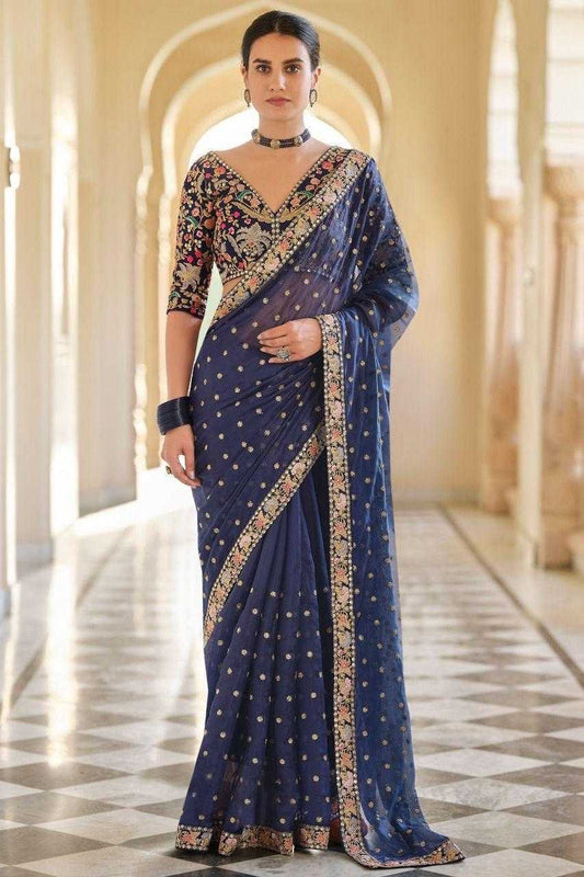 Stunning Heavy Georgette Saree with beautiful embroidery work