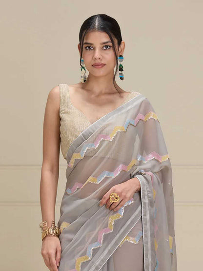 Fancy Party Wear Georgette Saree