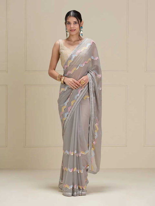 Fancy Party Wear Georgette Saree