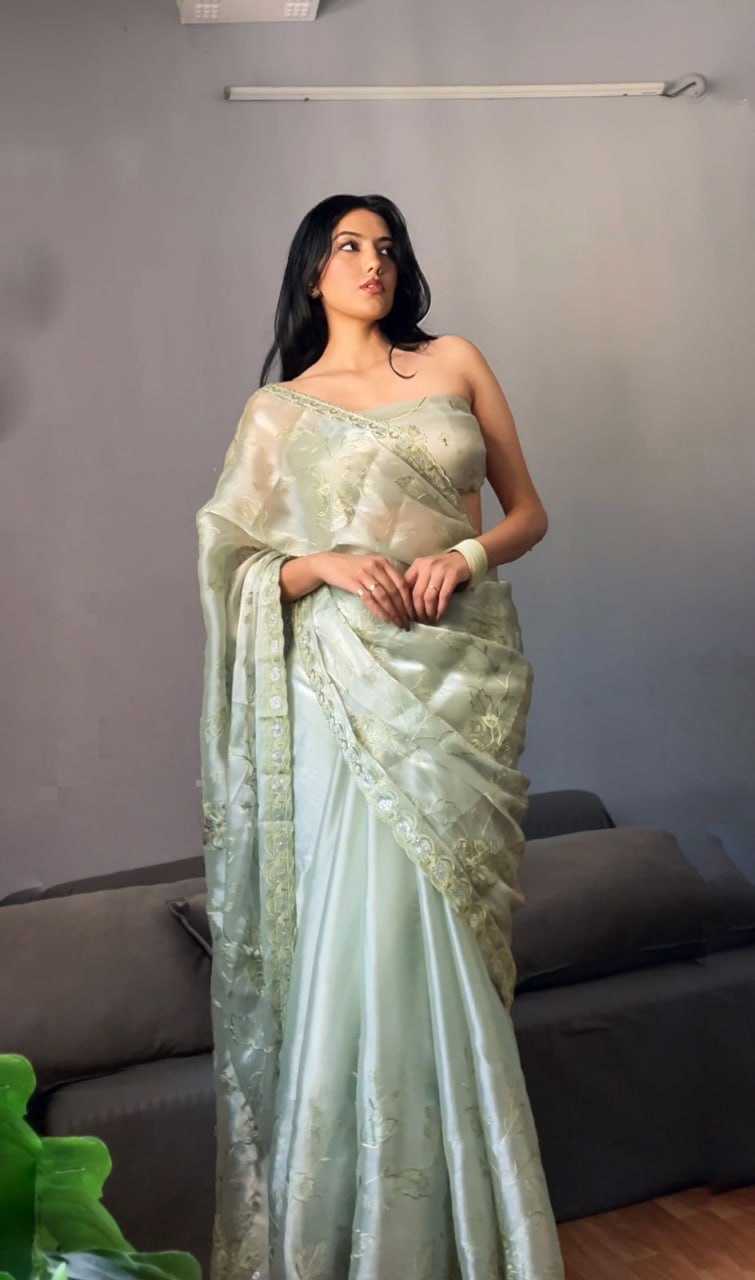 Pista Jimmy Choo Saree