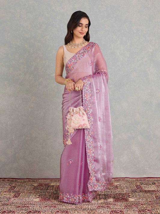 Stylish Lavender Jimmy Choo Saree