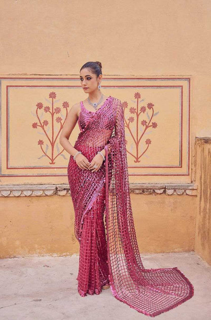 Stylish Net Saree