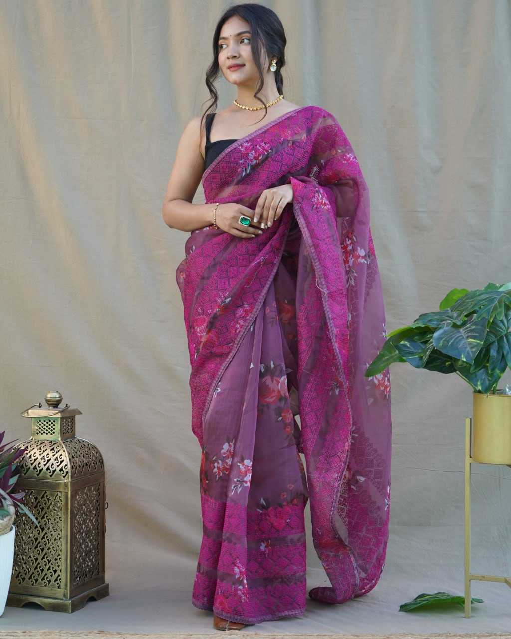 Stylish Organza Saree