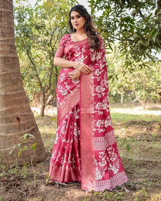 Pure Silk Digital Printed Saree