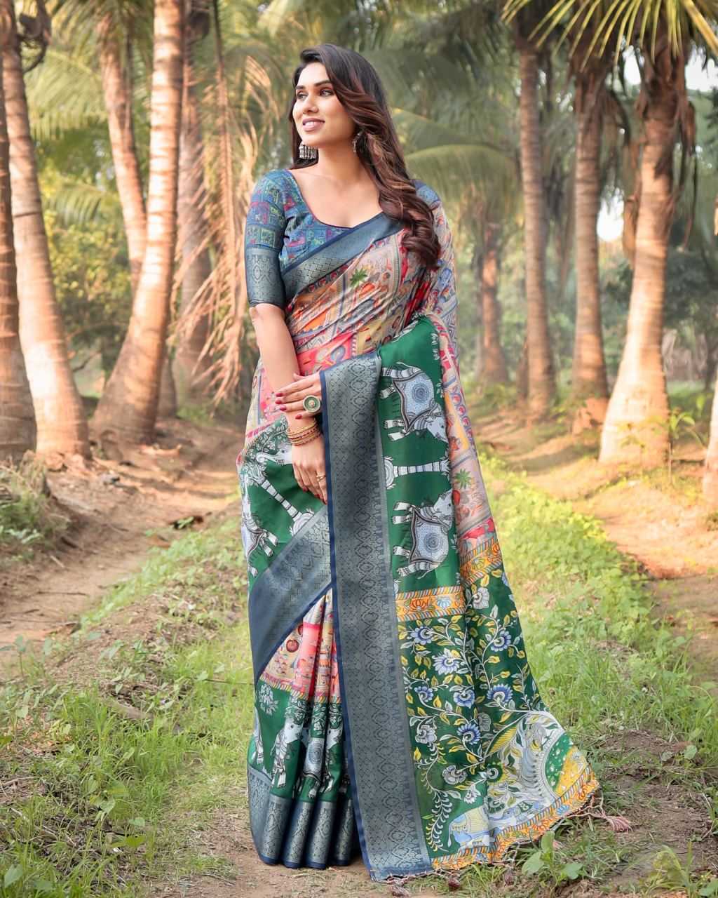 Elegant Work Wear Pure Silk Saree