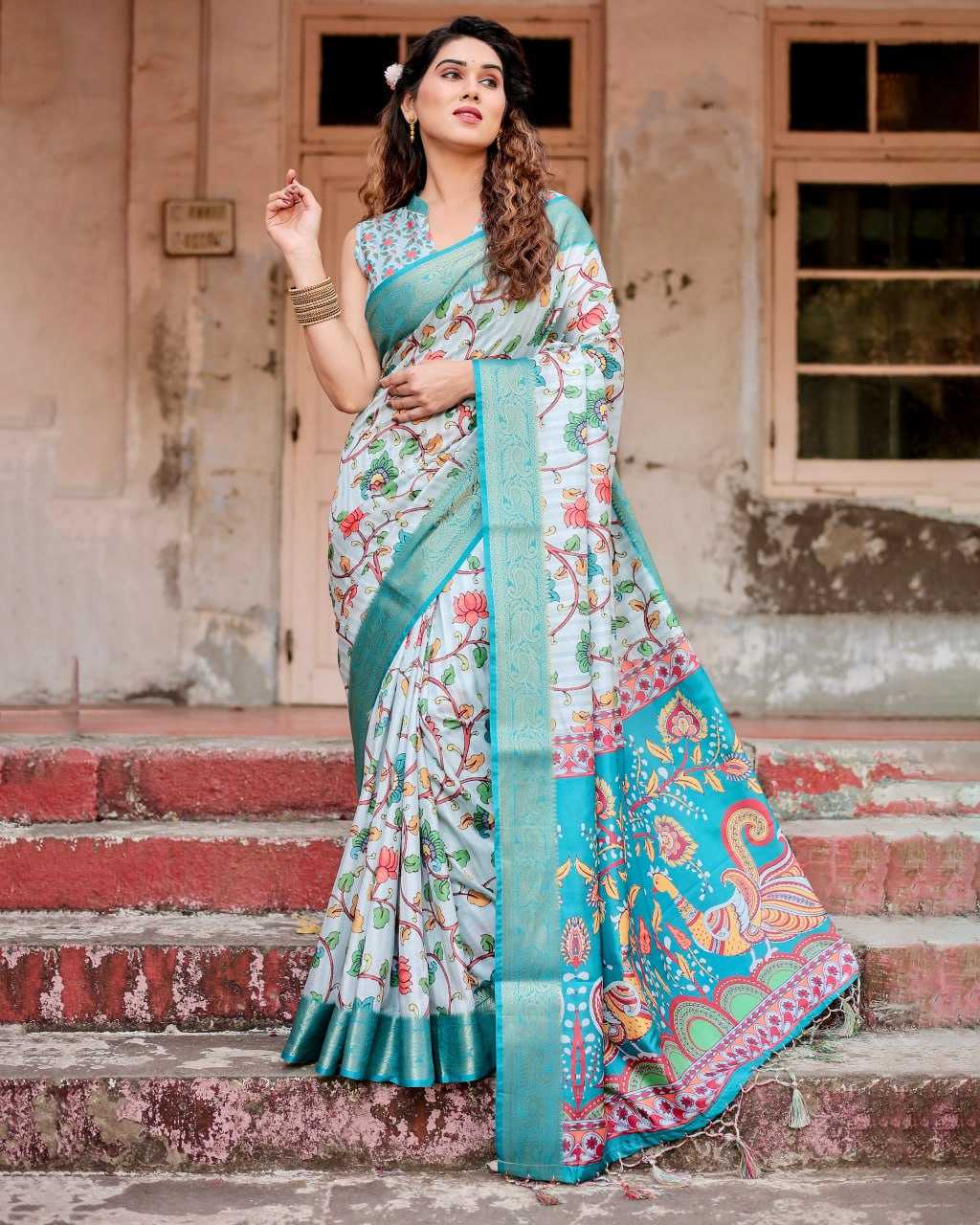 Chic Pure Silk Saree with Digital Print All Over